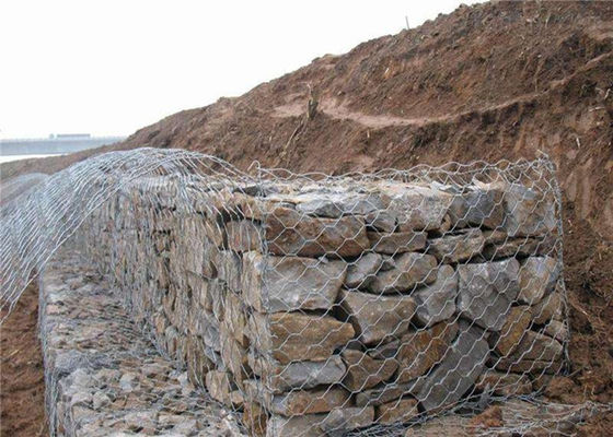 رودخانه اسلاید تصفیه سیم سیم گابیون آلیاژ روی روی آلومینیوم 80mm * 100mm