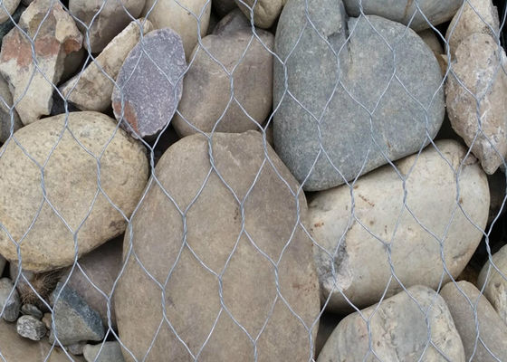 مش سیم گابیون با روکش PVC گالوانیزه گرم برای دیوارهای سنگی